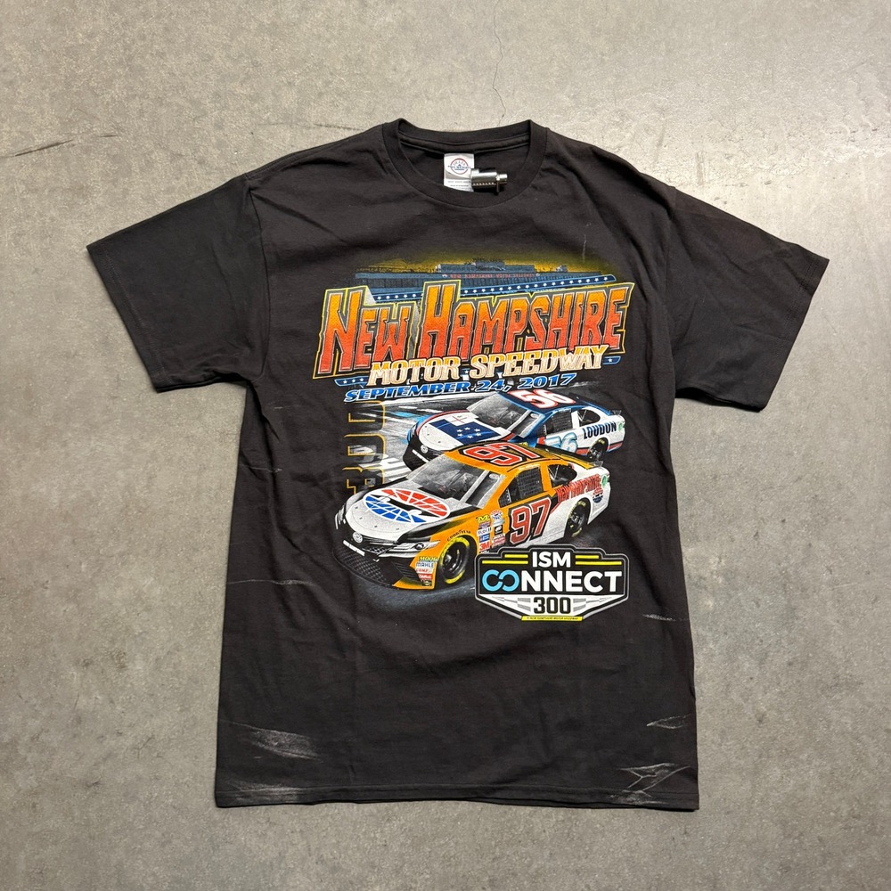 New Hampshire Motor Speedway ISM Connect 300 2017 Race T-Shirt Mens Medium Black